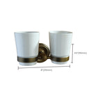 Worn Brass Traditional Bathroom Set with Bath Shelf/Paper Holder & Towel Bar