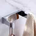 Chrome brass modern bathroom accessory set with towel bar/ ring/ paper holder & bathrobe hook