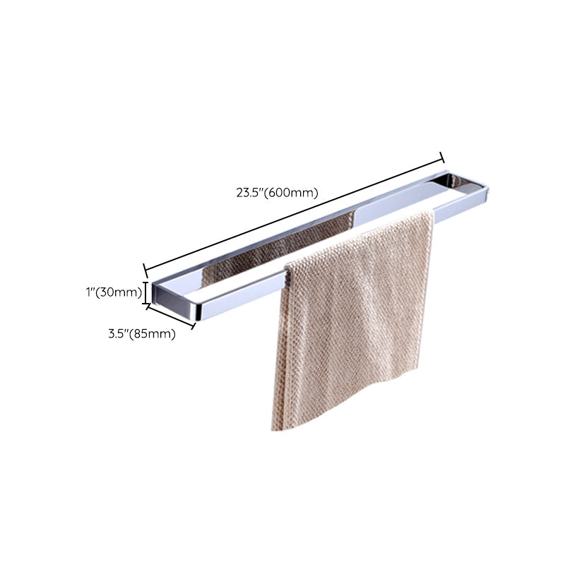 Chrome brass modern bathroom accessory set with towel bar/ ring/ paper holder & bathrobe hook