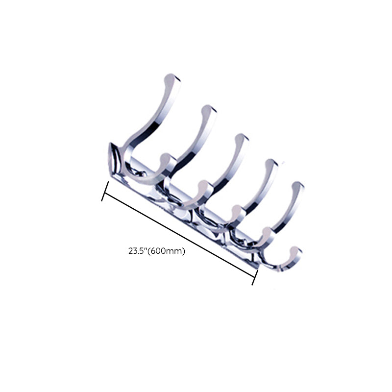 Chrome brass modern bathroom accessory set with towel bar/ ring/ paper holder & bathrobe hook