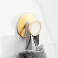 Brushed Brass Bathroom Accessory Set Metal & Marble Bathroom Hardware Set with Bathtub Shelf
