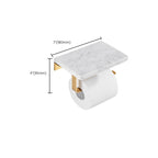 Brushed Brass Bathroom Accessory Set Metal & Marble Bathroom Hardware Set with Bathtub Shelf