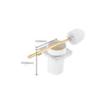 Brushed Brass Bathroom Accessory Set Metal & Marble Bathroom Hardware Set with Bathtub Shelf