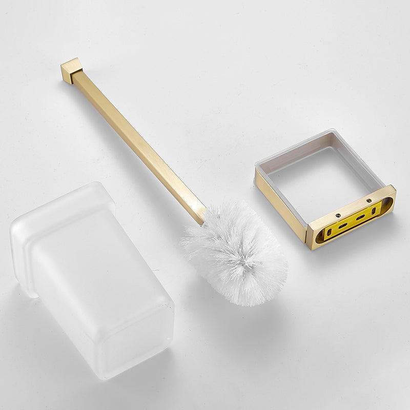 Brushed Brass Bathroom Hardware Set Retro Golden Bathroom Accessories Set