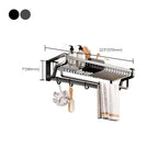 Contemporary bathroom accessory set made of matte stainless steel-aluminum with bathrobe hook/towel rail