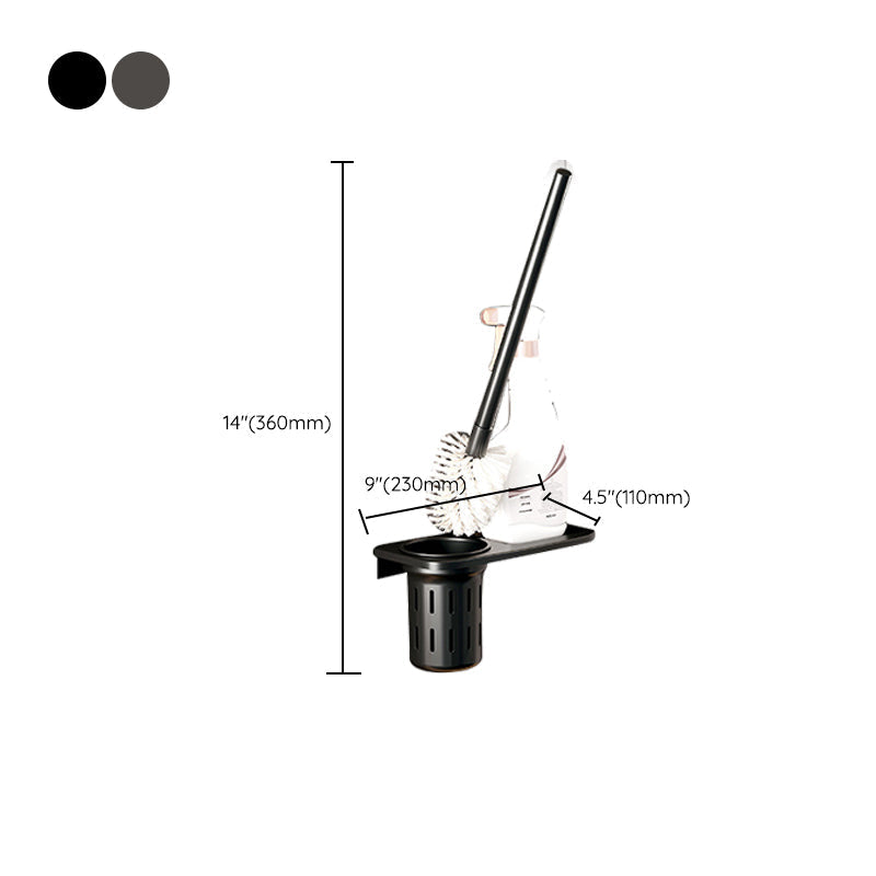 Contemporary bathroom accessory set made of matte stainless steel-aluminum with bathrobe hook/towel rail