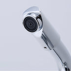 Chrome Round Washbasin Faucet with Swivel Spout for the Bathroom
