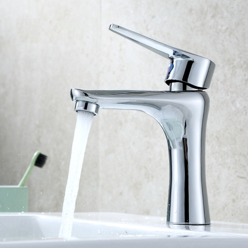 Single Hole Basin Tap Lever Handle 1 Hole Faucet for the Bathroom