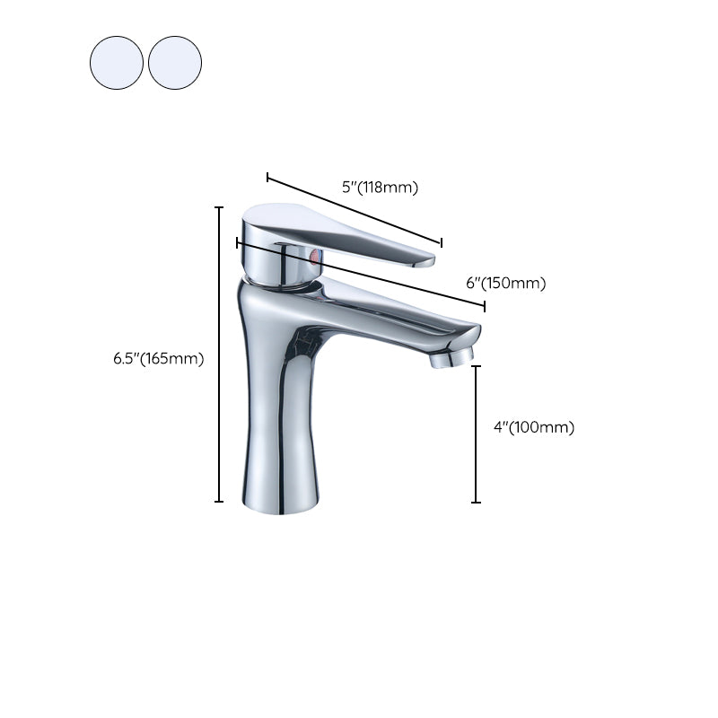 Single Hole Basin Tap Lever Handle 1 Hole Faucet for the Bathroom