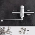 Wall-mounted metal bathtub filling low arch swivel bathtub mixer