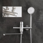 Wall-mounted metal bathtub filling low arch swivel bathtub mixer
