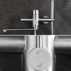 Wall-mounted metal bathtub filling low arch swivel bathtub mixer
