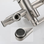 Wall-mounted metal bathtub filling low arch swivel bathtub mixer