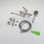 Wall-mounted metal bathtub filling low arch swivel bathtub mixer