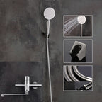 Wall-mounted metal bathtub filling low arch swivel bathtub mixer