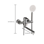 Wall-mounted metal bathtub filling low arch swivel bathtub mixer