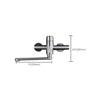 Wall-mounted metal bathtub filling low arch swivel bathtub mixer