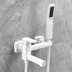 Wall-mounted metal bathtub faucet low arc swivel bathroom faucet