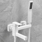 Wall-mounted metal bathtub faucet low arc swivel bathroom faucet