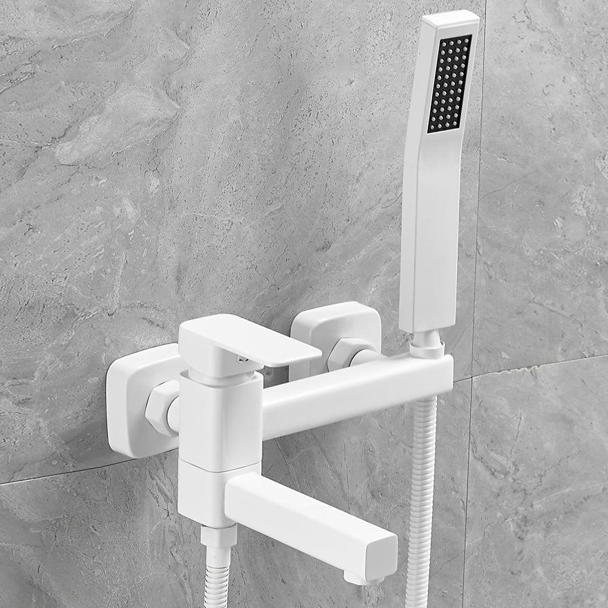 Wall-mounted metal bathtub faucet low arc swivel bathroom faucet
