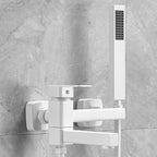 Wall-mounted metal bathtub faucet low arc swivel bathroom faucet