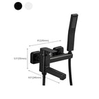 Wall-mounted metal bathtub faucet low arc swivel bathroom faucet