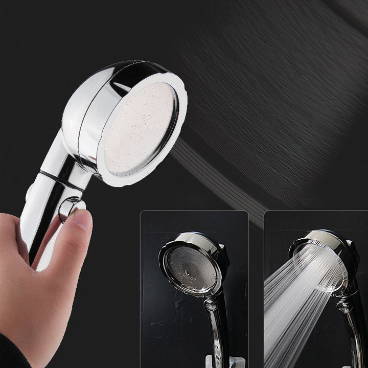 Contemporary Hand Shower Head Silver 3-Spray Pattern Wall Mounted Shower Head