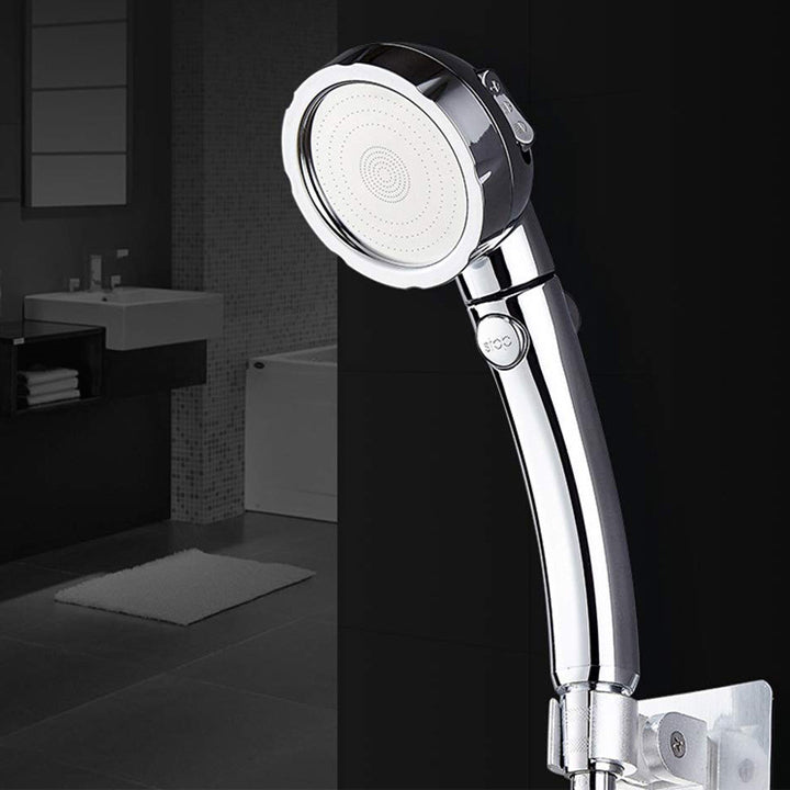 Contemporary Hand Shower Head Silver 3-Spray Pattern Wall Mounted Shower Head
