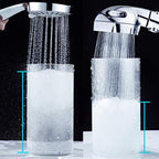 Contemporary Hand Shower Head Silver 3-Spray Pattern Wall Mounted Shower Head