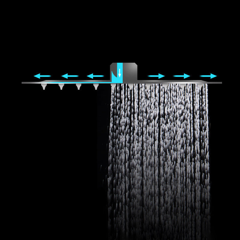 Stainless Steel Fixed Shower Head in Silver H2Okinetic Technology Shower Head