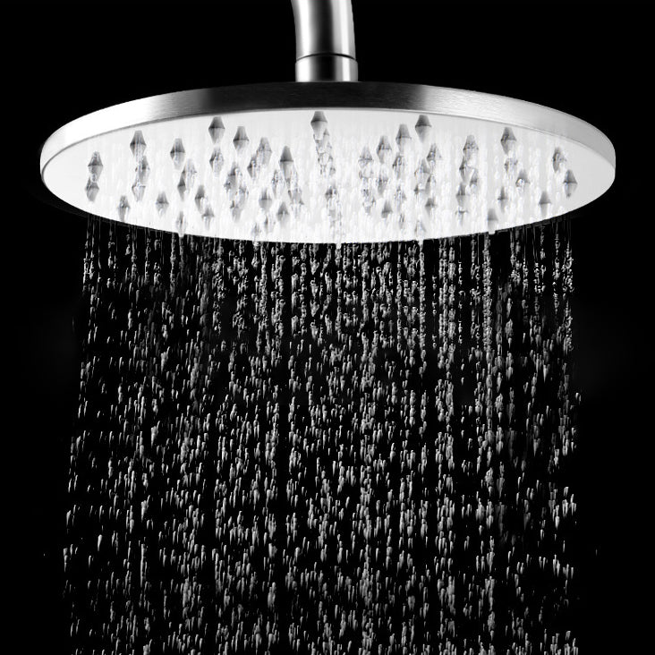 Stainless Steel Fixed Shower Head in Silver H2Okinetic Technology Shower Head