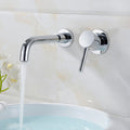 Industrial Wall-Mounted Bathroom Faucet 2-Hole Swivel Spout Basin Faucet
