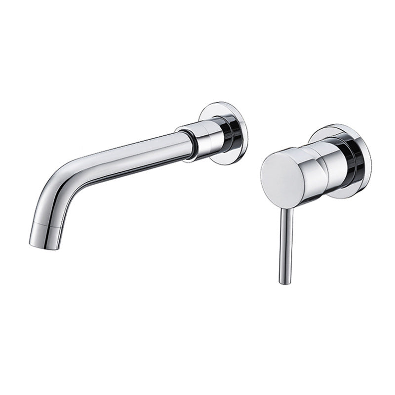Industrial Wall-Mounted Bathroom Faucet 2-Hole Swivel Spout Basin Faucet