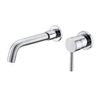 Industrial Wall-Mounted Bathroom Faucet 2-Hole Swivel Spout Basin Faucet
