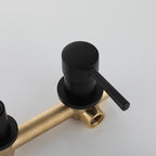 Industrial Wall-Mounted Bathroom Faucet 2-Hole Swivel Spout Basin Faucet