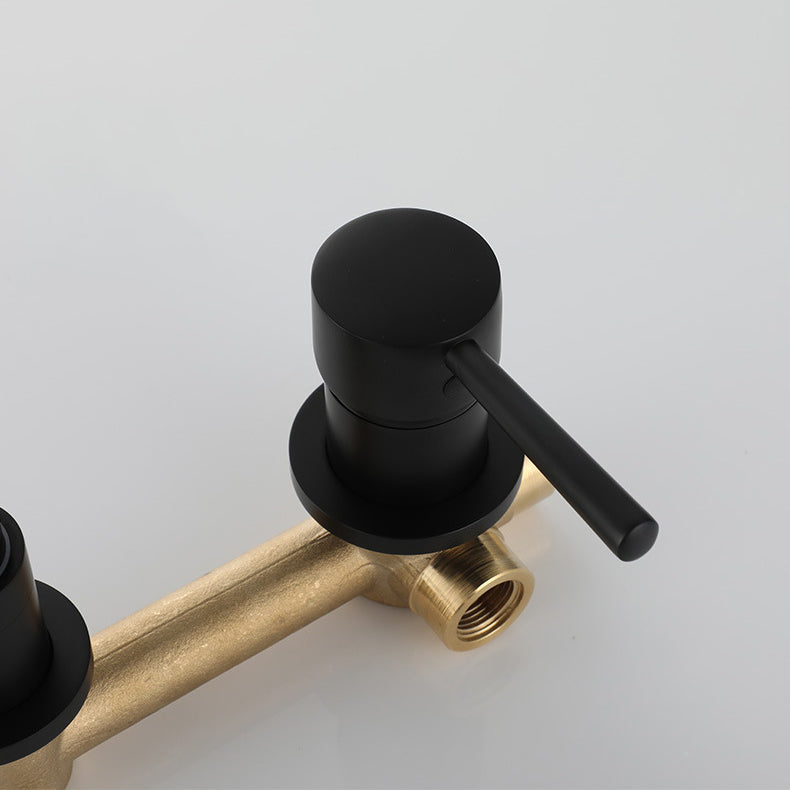 Industrial Wall-Mounted Bathroom Faucet 2-Hole Swivel Spout Basin Faucet