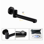 Industrial Wall-Mounted Bathroom Faucet 2-Hole Swivel Spout Basin Faucet