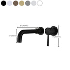 Industrial Wall-Mounted Bathroom Faucet 2-Hole Swivel Spout Basin Faucet