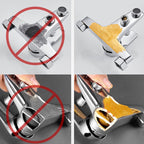 Contemporary Wall-Mounted Bathroom Faucet Lever Handles 2-Hole Faucet Brass Faucet