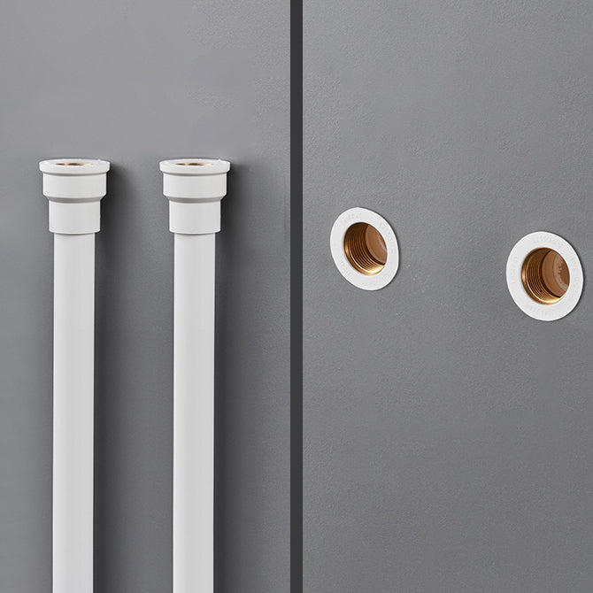 Contemporary Wall-Mounted Bathroom Faucet Lever Handles 2-Hole Faucet Brass Faucet