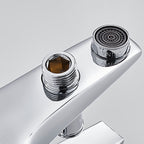 Contemporary Wall-Mounted Bathroom Faucet Lever Handles 2-Hole Faucet Brass Faucet