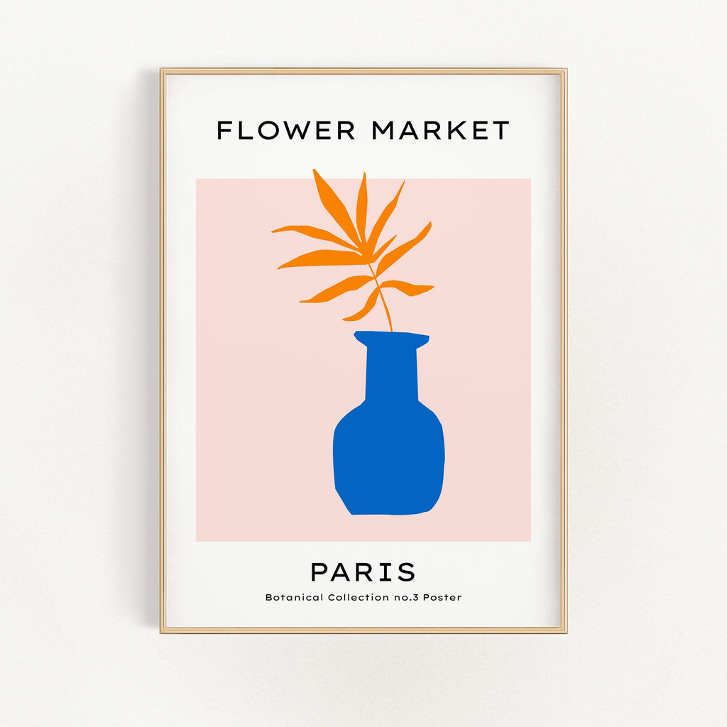 Flower Market - Paris - Palm in the Blue Vase
