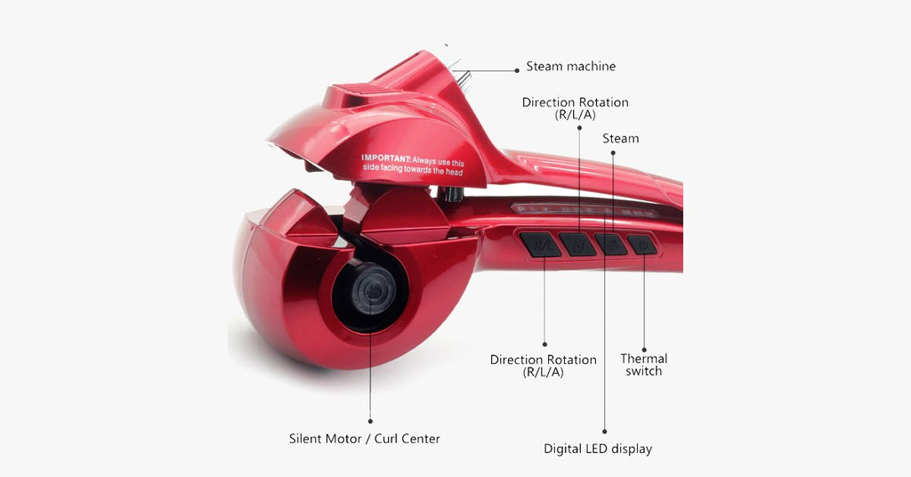 New Generation Ceramic Automatic Hair Steam Curler – Curls for Beach Waves and Much More