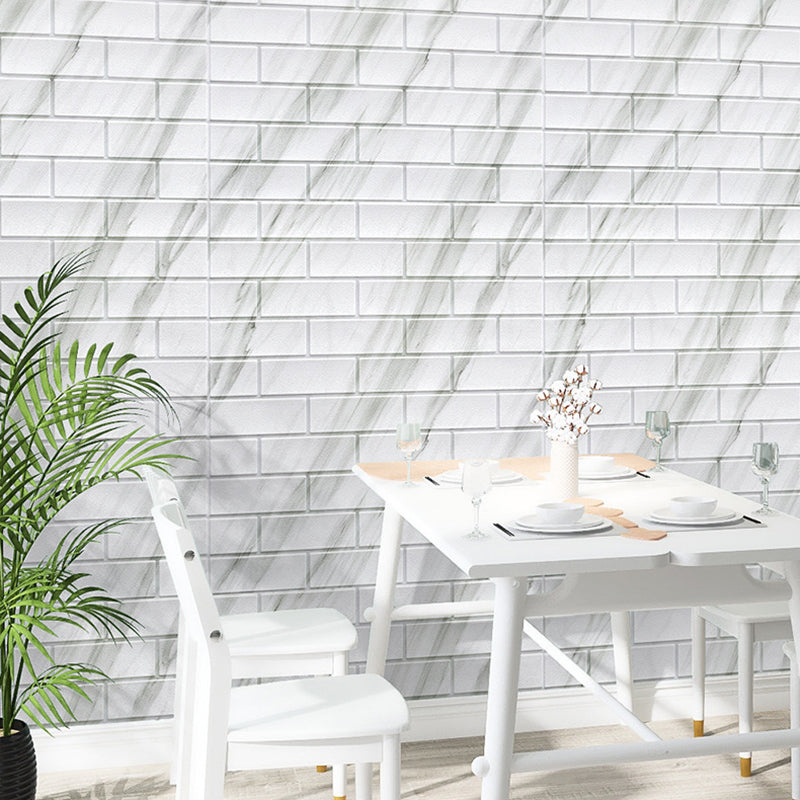 Industrial Wall Panel, 3D Brick Bathroom Wall Panels Set of 2