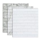 Industrial Wall Panel, 3D Brick Bathroom Wall Panels Set of 2
