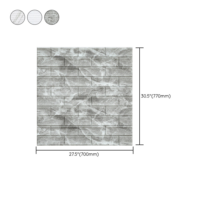 Industrial Wall Panel, 3D Brick Bathroom Wall Panels Set of 2