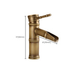 Farmhouse Brass Bathroom Faucet With Lever Handle Single Hole Sink Faucet