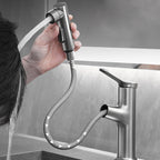Modern Basin Faucet Solid Brass Centerset Sink Faucet for Bathroom