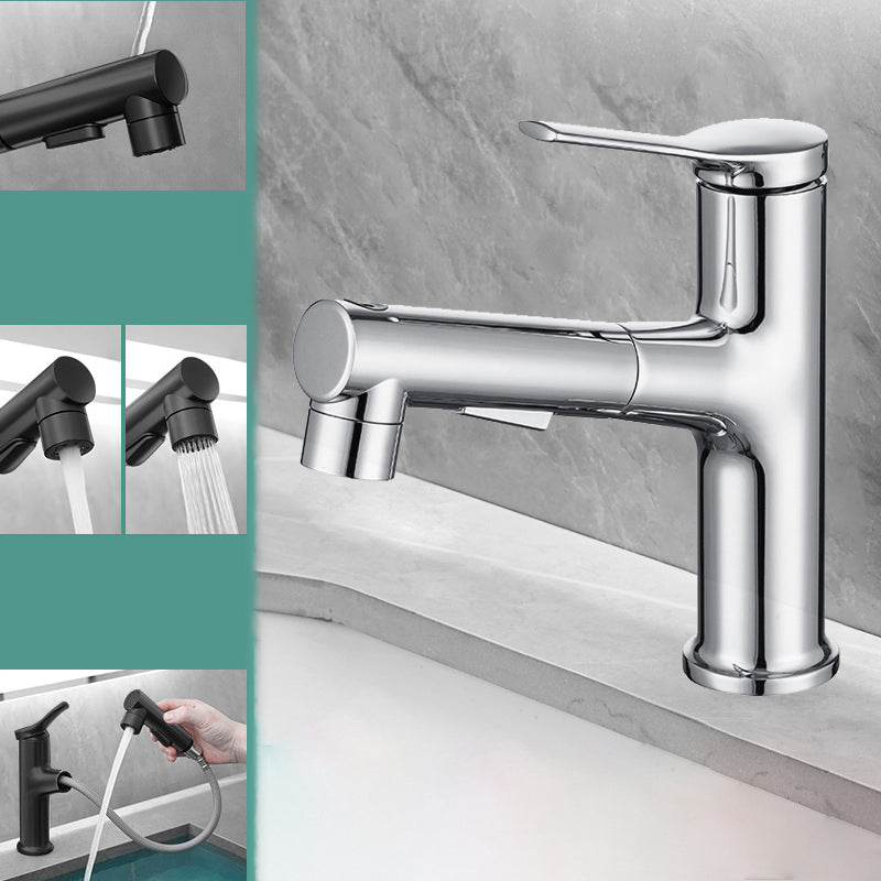 Modern Basin Faucet Solid Brass Centerset Sink Faucet for Bathroom