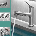 Modern Basin Faucet Solid Brass Centerset Sink Faucet for Bathroom